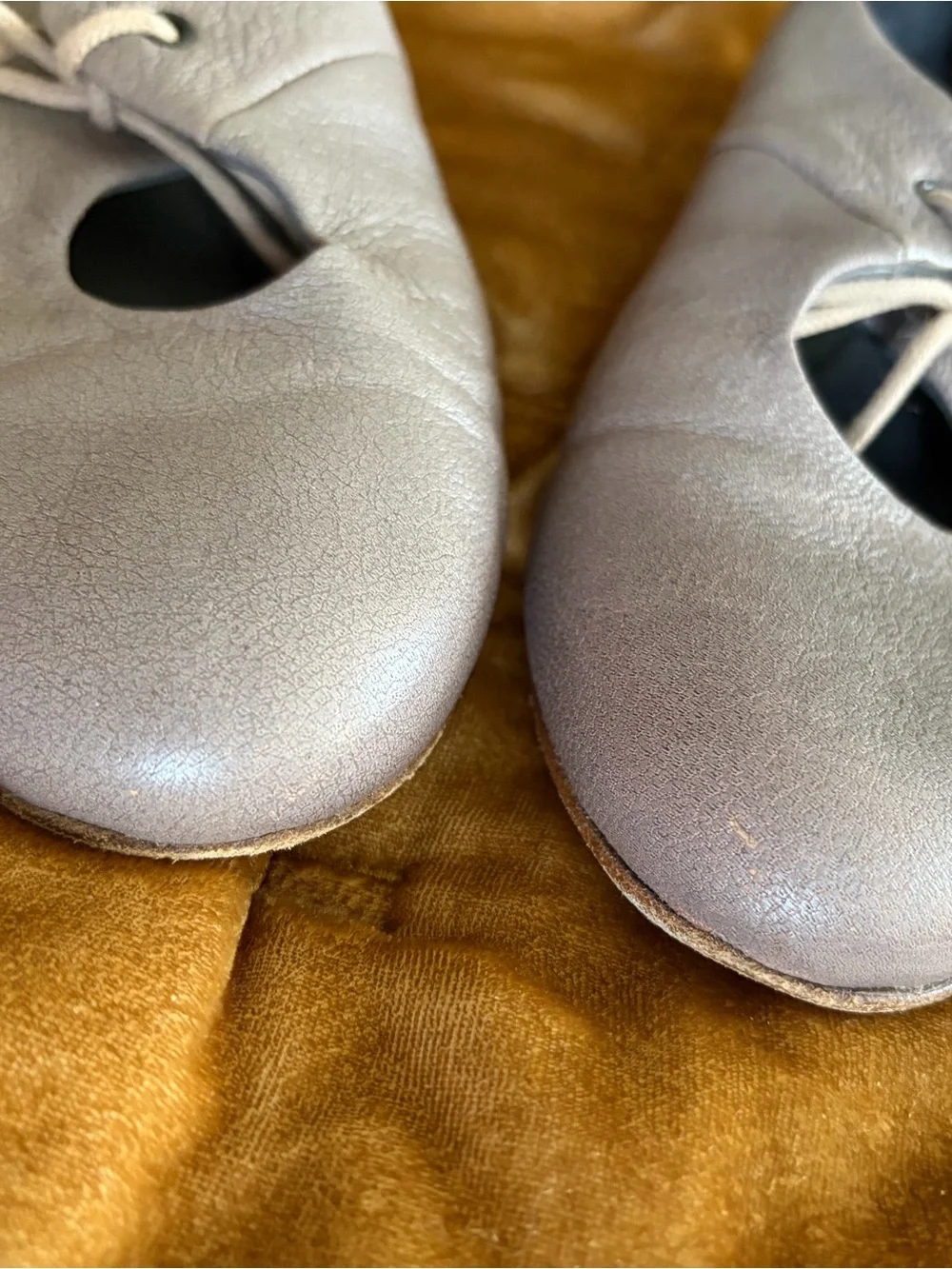 Lilimill Gray Lace-Up Ballet Flats - Picture 6 of 9
